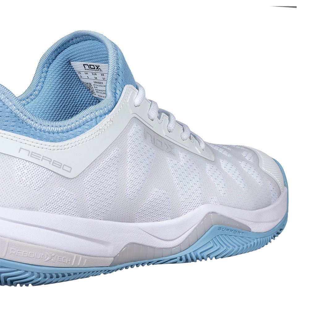 NOX NERBO White/Dusk Blue 2026 Padel Shoes - Tienda Tennis