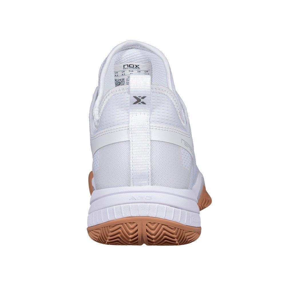 NOX NERBO White/Gum Rubber 2026 Padel Shoes - Tienda Tennis
