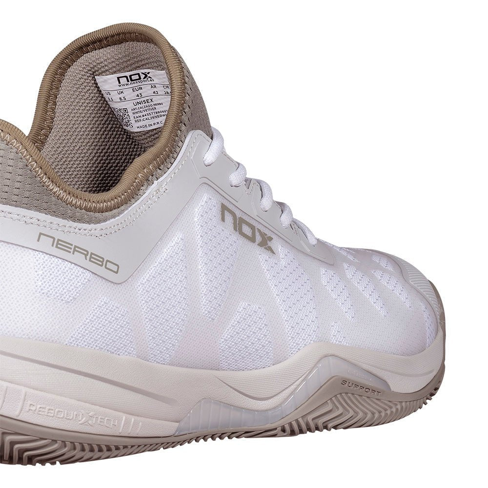 NOX NERBO White/Vetiver 2026 Padel Shoes - Tienda Tennis